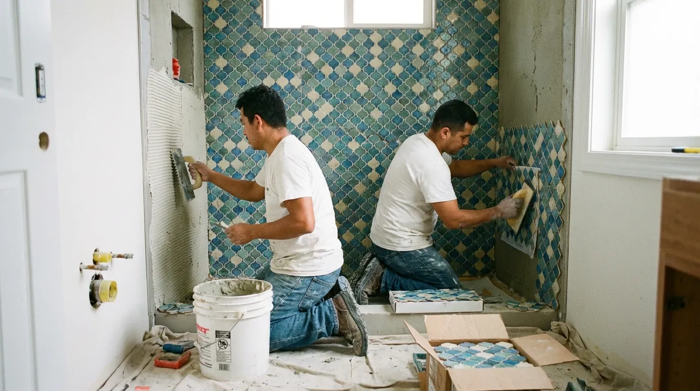 Bathroom Tiling Before and After