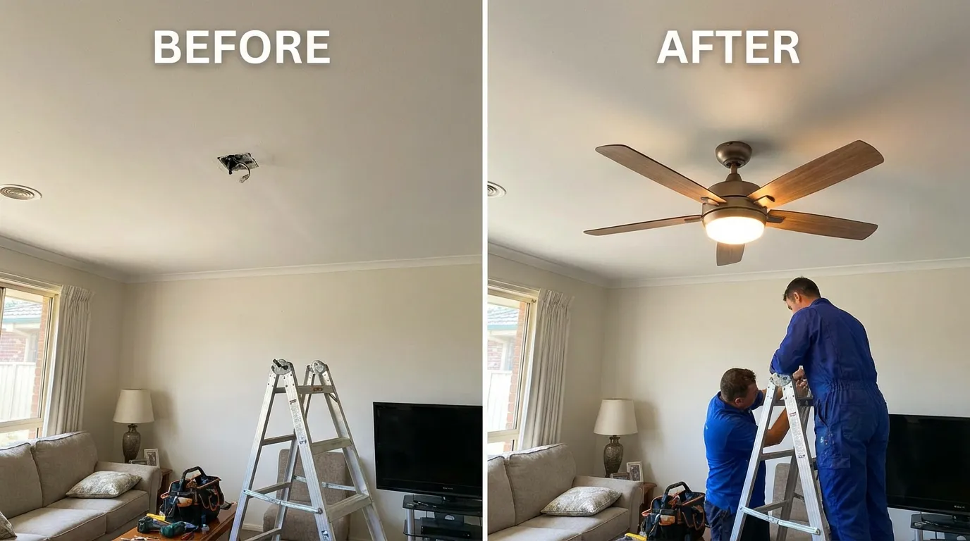 Before and After Fan Installation