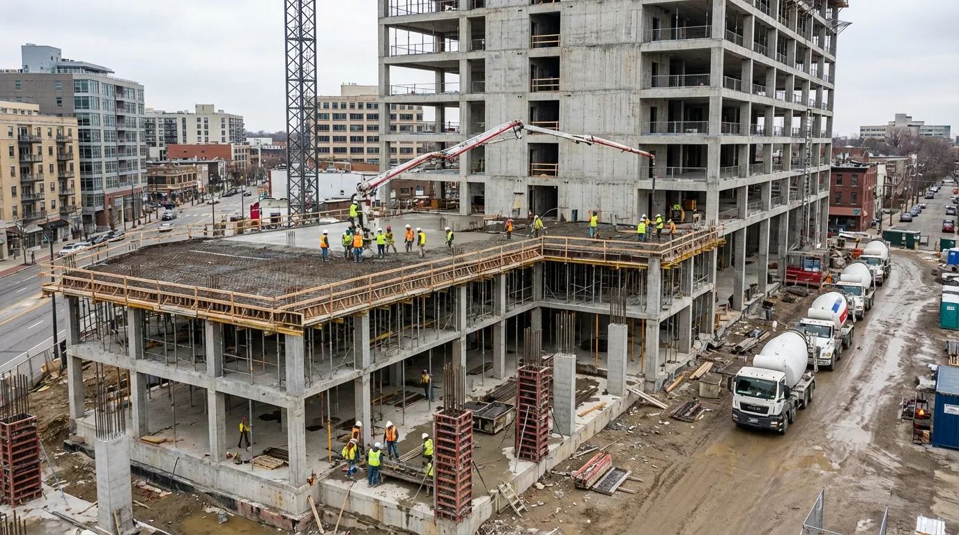 Completed concrete project