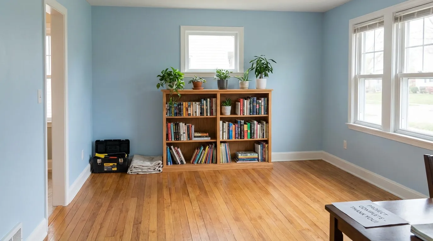 Completed repair work