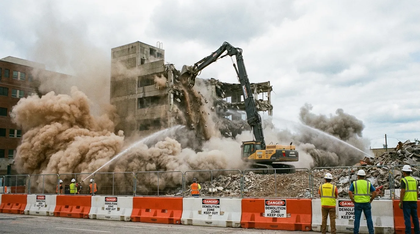 Demolition challenges in Hainault