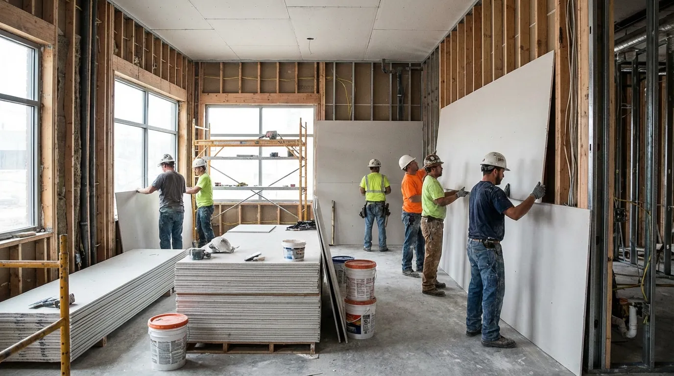 Drywall Installation In Progress