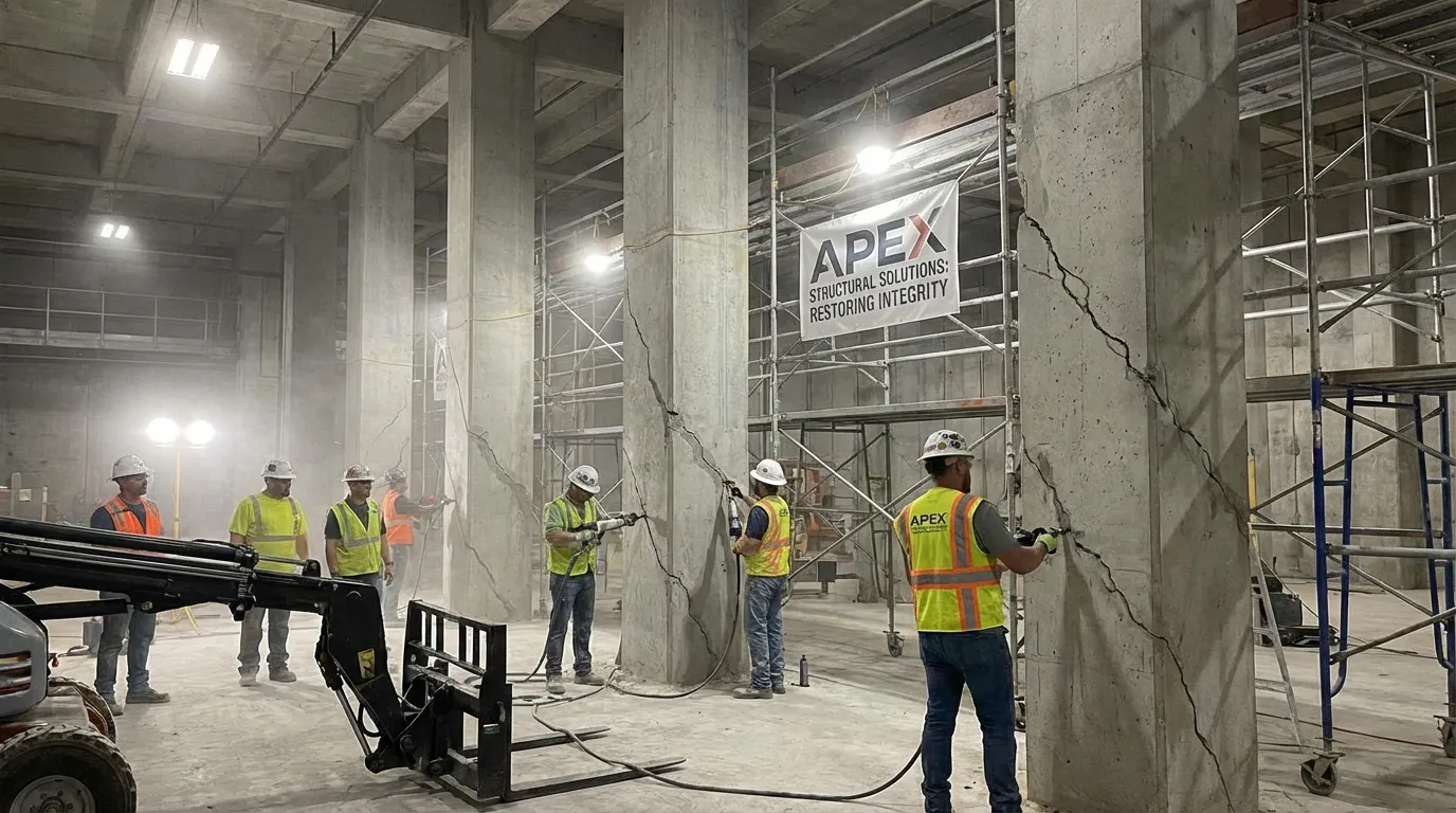 Cracked Concrete Columns