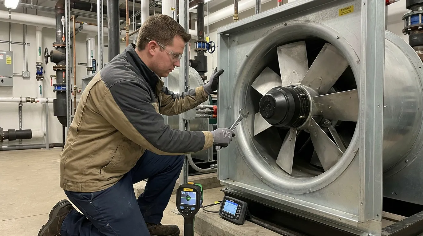 Adjusting fan alignment maintenance